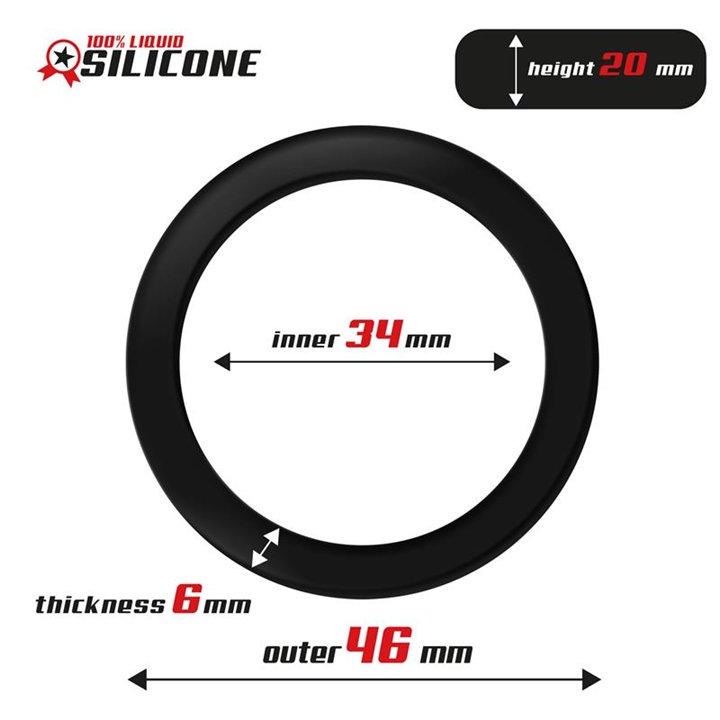 Liquid Silicone Cock Ring 3.4 cm - BR-757 - Teknashop Ltd