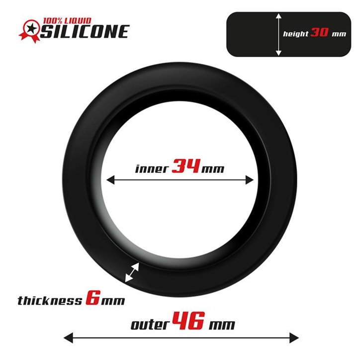 Liquid Silicone Cock Ring 3.4 cm - BR-756 - Teknashop Ltd