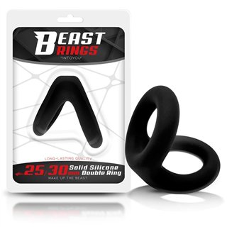 Solid Silicone Double Penis Ring 2.5 / 3 cm - BR-755 - Teknashop Ltd