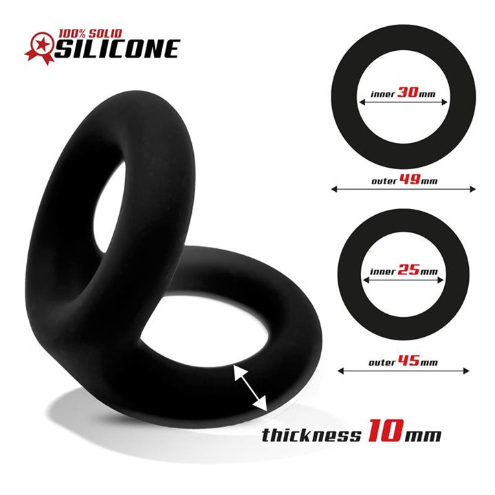 Solid Silicone Double Penis Ring 2.5 / 3 cm - BR-755 - Teknashop Ltd