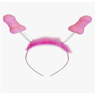 Pink Glitter Headband with Penises - 8412345050824 - Teknashop Ltd