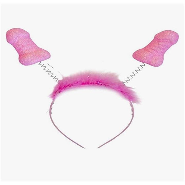 Pink Glitter Headband with Penises - 8412345050824 - Teknashop Ltd