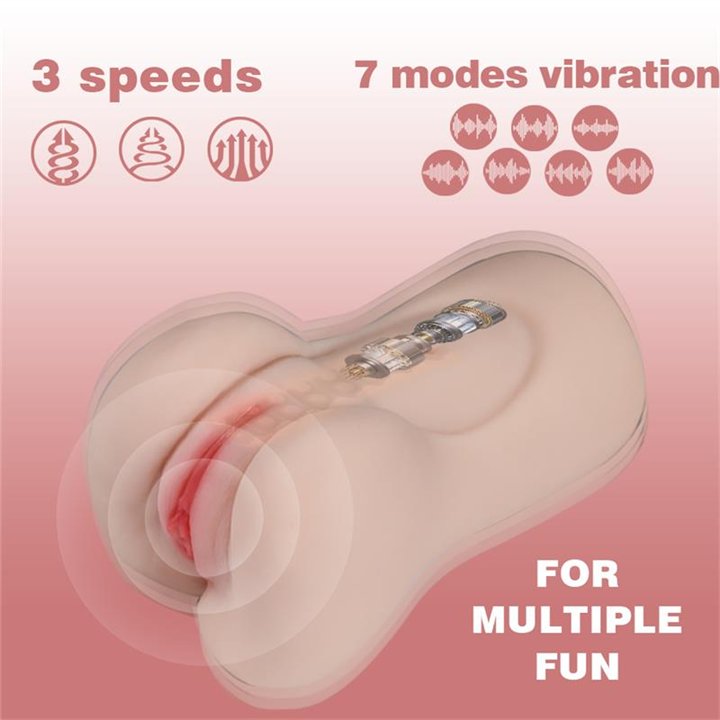 Aggie Vibrating Masturbator - SQ-MA60076V - Teknashop Ltd