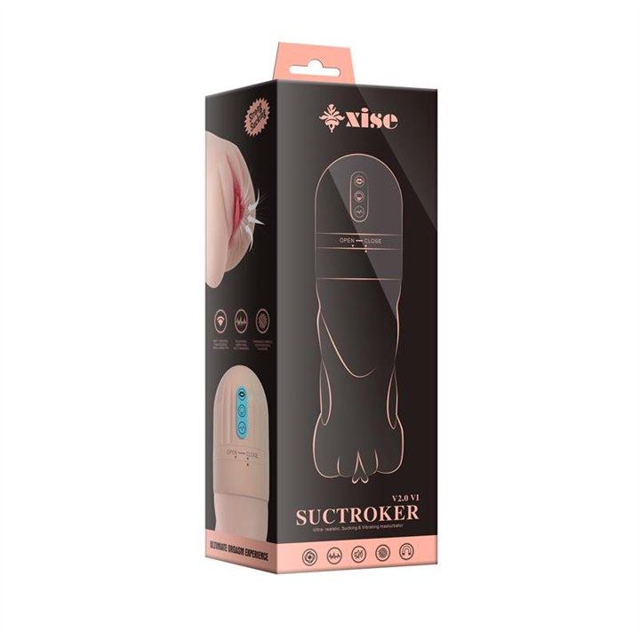 Suctroker V2.0 VI Sucking Effect and Vibrating Masturbator - SQ-MA60120 - Teknashop Ltd