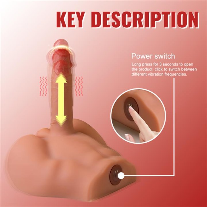 Peel Dildo and Ass with Thrusting and Vibration Masturbator 2.7 KG - SQ-MAR30022V - Teknashop Ltd