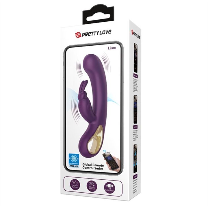 Liam G-Spot Vibrator Silicone with App Purple - BI-014420HP - Teknashop Ltd