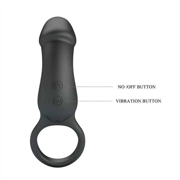 Trae Vibrating Cock Ring USB  Black - BI-210325 - Teknashop Ltd