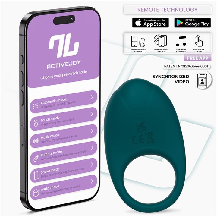 Ringo Vibrating Ring with App Unibody Green - IN-552 - Teknashop Ltd