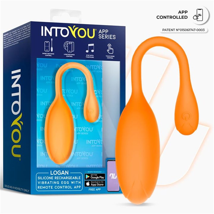 Logan Vibrating Egg with App Unibody Silicone Orange - IN-555 - Teknashop Ltd