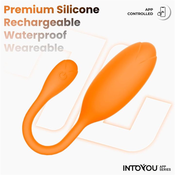 Logan Vibrating Egg with App Unibody Silicone Orange - IN-555 - Teknashop Ltd