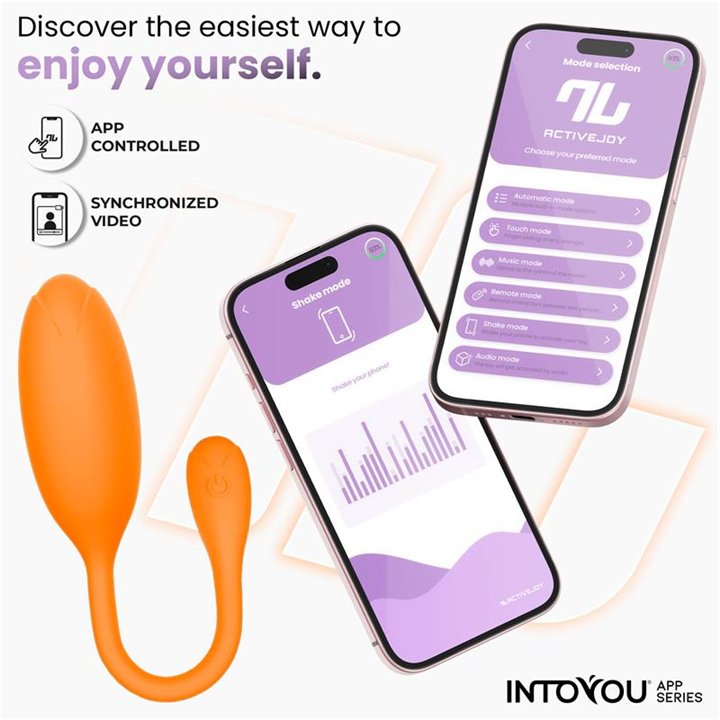 Logan Vibrating Egg with App Unibody Silicone Orange - IN-555 - Teknashop Ltd