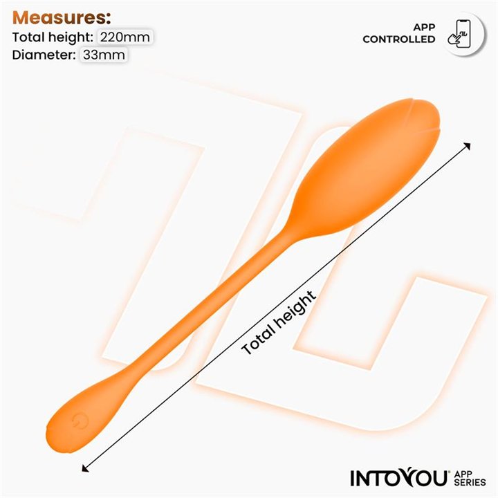 Logan Vibrating Egg with App Unibody Silicone Orange - IN-555 - Teknashop Ltd