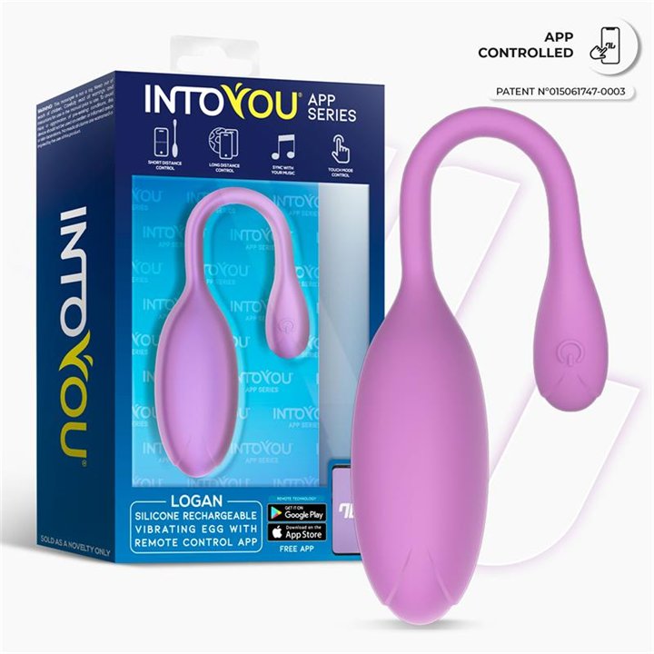 Logan Vibrating Egg with App Unibody Silicone Purple - IN-554 - Teknashop Ltd