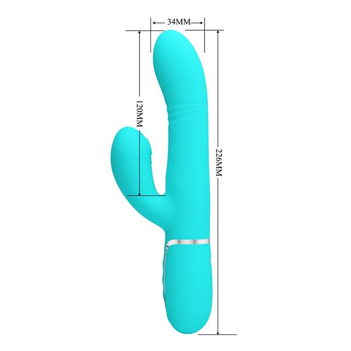 Mariana Vibrator 4 in 1 Silicone Turquoise - BW-500034-1 - Teknashop Ltd