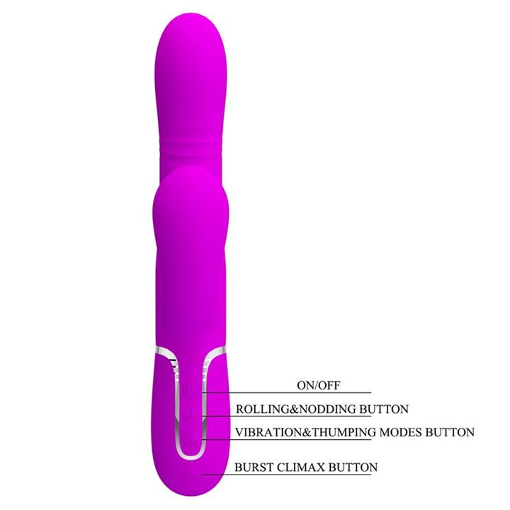 Mariana Vibrator 4 in 1 Silicone Fuchsia - BW-500034 - Teknashop Ltd