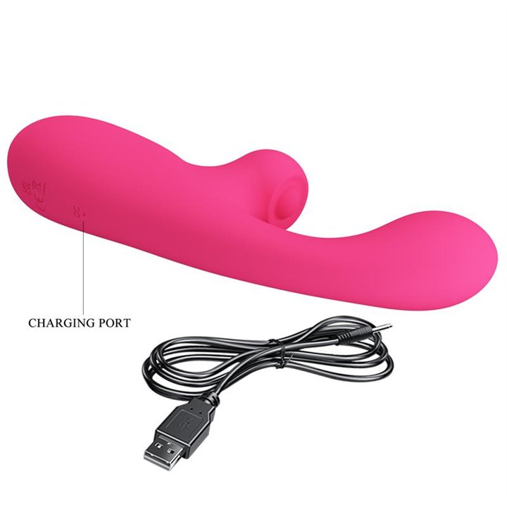 Skylar Bunny Vibrator and Thumping  Pink - BW-500039LED-1 - Teknashop Ltd