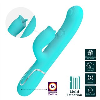 Gigi Vibrator Licking and Thumping Turquoise - BW-500035-1 - Teknashop Ltd