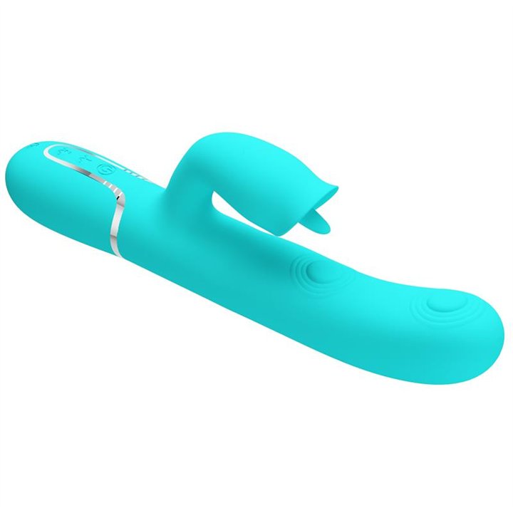 Gigi Vibrator Licking and Thumping Turquoise - BW-500035-1 - Teknashop Ltd