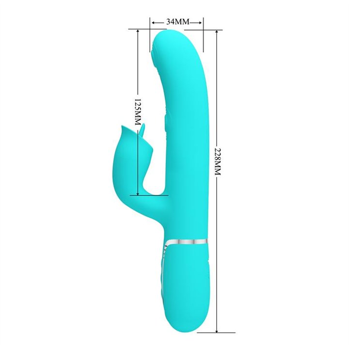 Gigi Vibrator Licking and Thumping Turquoise - BW-500035-1 - Teknashop Ltd