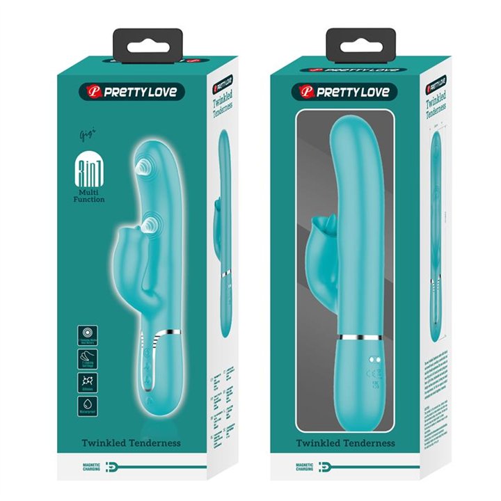 Gigi Vibrator Licking and Thumping Turquoise - BW-500035-1 - Teknashop Ltd