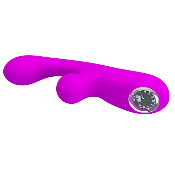 Skylar Bunny Vibrator and Thumping  Fuchsia - BW-500039LED - Teknashop Ltd