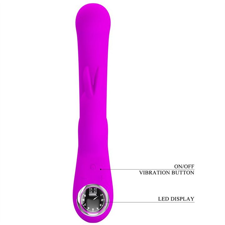 Skylar Bunny Vibrator and Thumping  Fuchsia - BW-500039LED - Teknashop Ltd