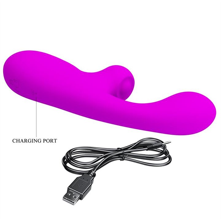 Skylar Bunny Vibrator and Thumping  Fuchsia - BW-500039LED - Teknashop Ltd