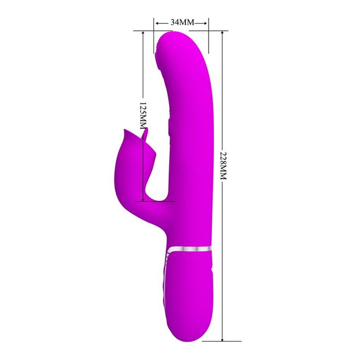 Gigi Vibrator Licking and Thumping Fuchsia - BW-500035 - Teknashop Ltd