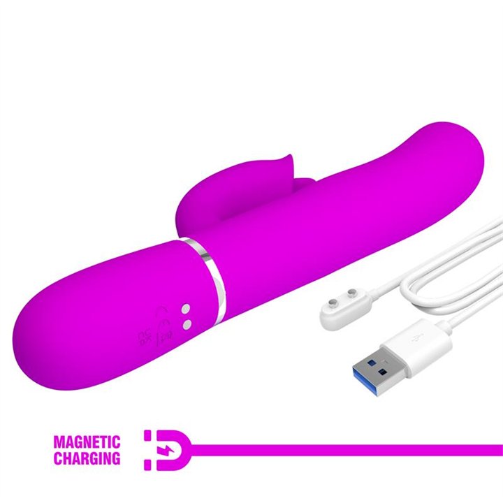 Gigi Vibrator Licking and Thumping Fuchsia - BW-500035 - Teknashop Ltd