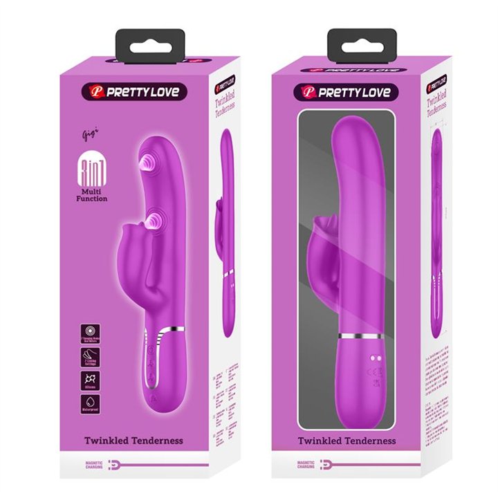 Gigi Vibrator Licking and Thumping Fuchsia - BW-500035 - Teknashop Ltd