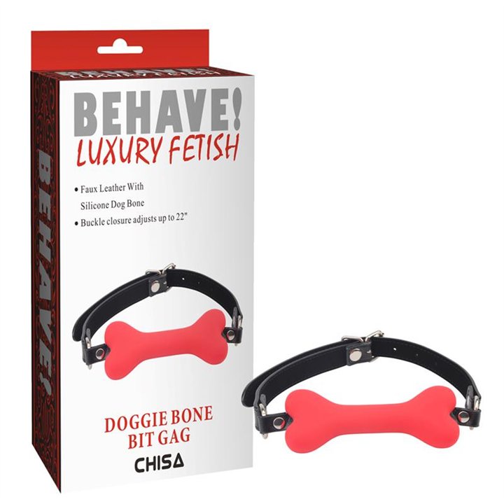 Gag Ball Doggle Bone Bit Red - CN-634132365 - Teknashop Ltd