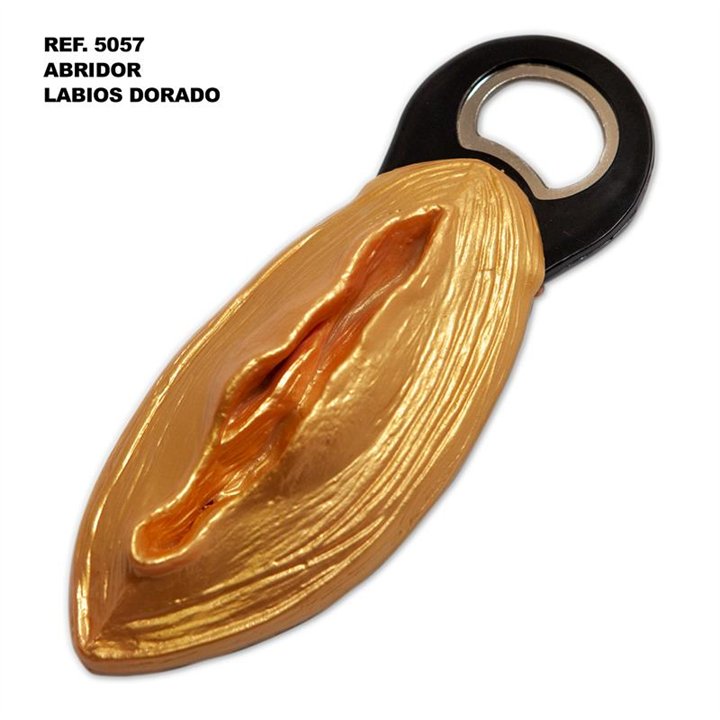 Lip-shaped bottle opener Gold - 8412345050572 - Teknashop Ltd