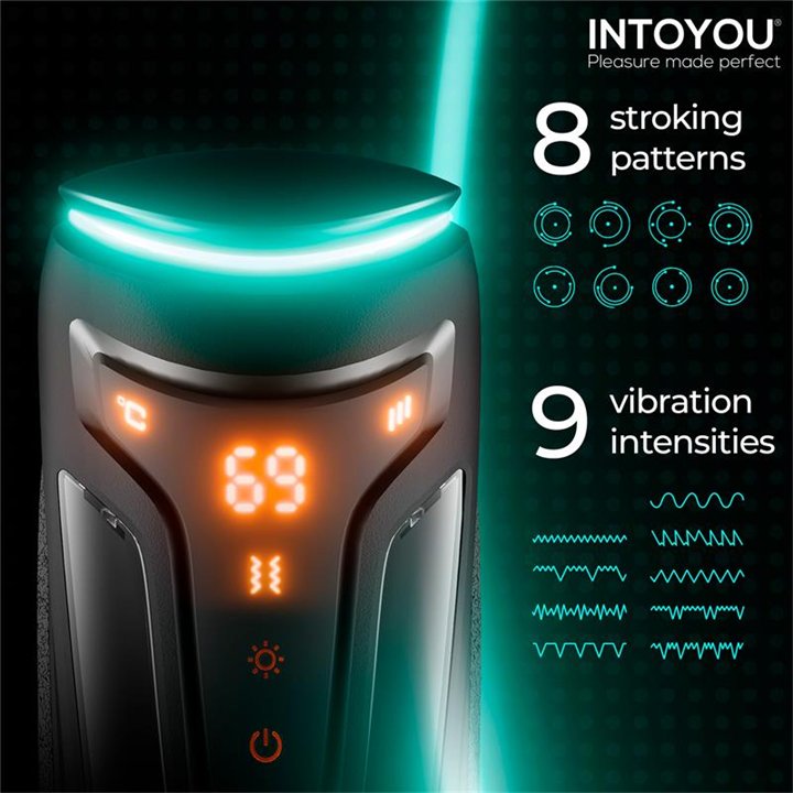 Conor Male Masturbator with Thrusting, Vibration and Heat Function - U-256 - Teknashop Ltd