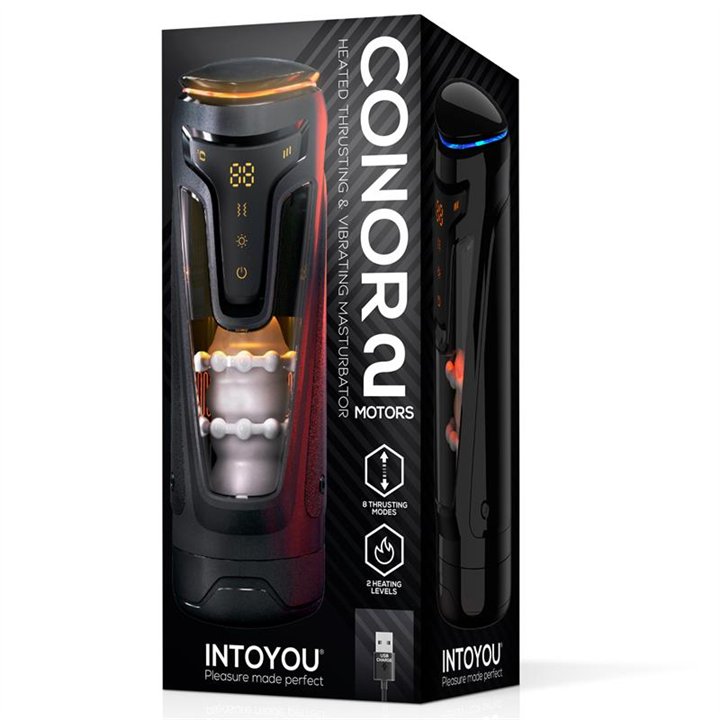 Conor Male Masturbator with Thrusting, Vibration and Heat Function - U-256 - Teknashop Ltd