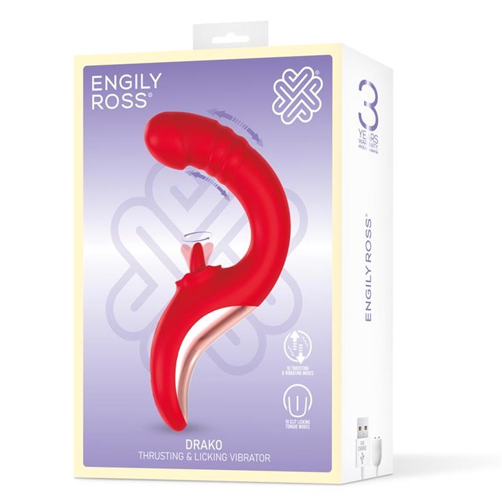 Drako Vibe with Thrusting and Licking Tongue 360º - ER00253 - Teknashop Ltd