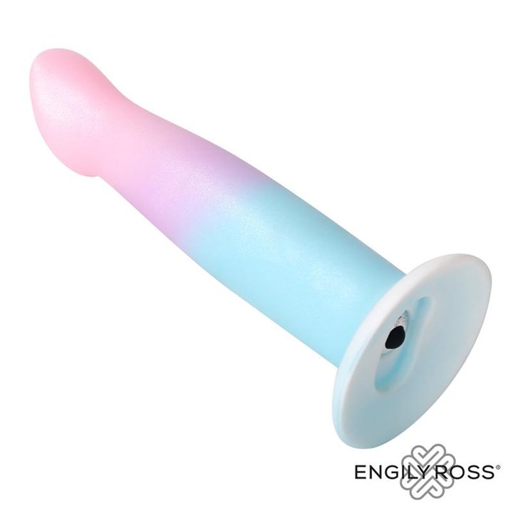 Dildo Dildo with Vibration and Suction Cup Gradient Colour 17 cm - ER00221 - Teknashop Ltd
