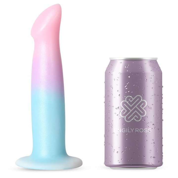 Dildo Dildo with Vibration and Suction Cup Gradient Colour 17 cm - ER00221 - Teknashop Ltd