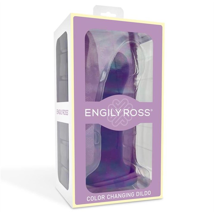 Color-Changing Dildo Purple to Pink Size M 17 cm - ER00224 - Teknashop Ltd