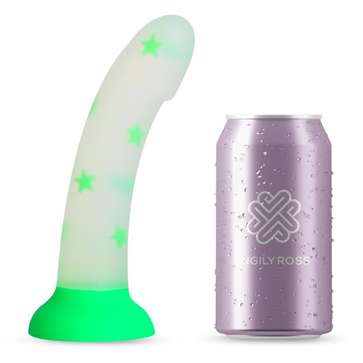 Glow-in-the-Dark Dildo Confetti Star 17 cm - ER00225 - Teknashop Ltd
