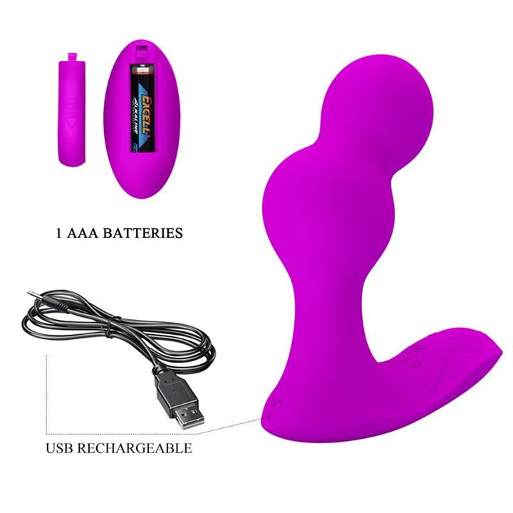 Terrance Vibrating Butt plug with Remote - BI-040156W - Teknashop Ltd