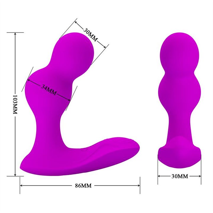 Terrance Vibrating Butt plug with Remote - BI-040156W - Teknashop Ltd