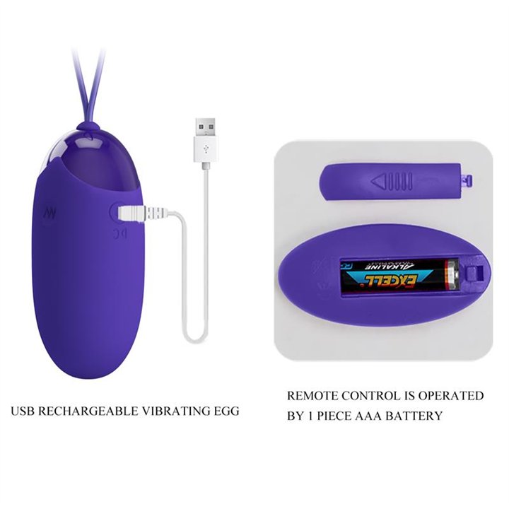Berger-Youth Vibrating Egg with Remote Control - BI-014362WL - Teknashop Ltd