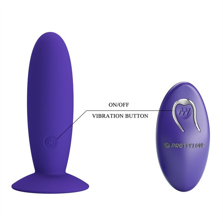 Youth Vibrating Anal Plug with Remote - BI-040045WL - Teknashop Ltd