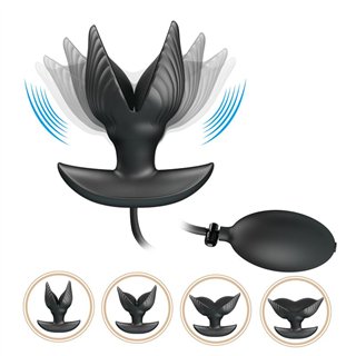 Manson Inflatable Butt Plug with Vibration - BI-040160Q - Teknashop Ltd