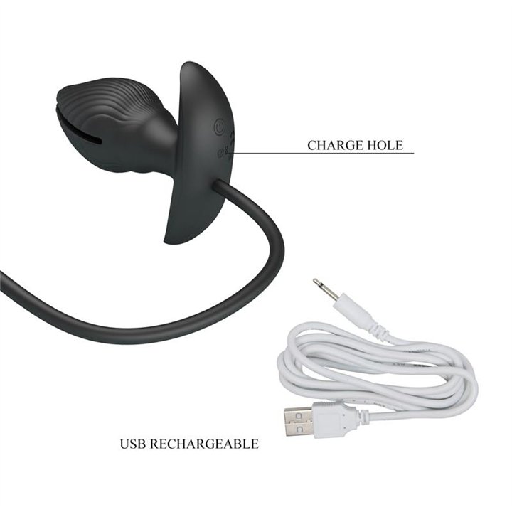 Manson Inflatable Butt Plug with Vibration - BI-040160Q - Teknashop Ltd