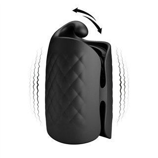 Black Glans Trainer Vibrating Male Masturbator - BM-00900T83Z - Teknashop Ltd