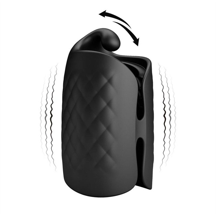 Black Glans Trainer Vibrating Male Masturbator - BM-00900T83Z - Teknashop Ltd