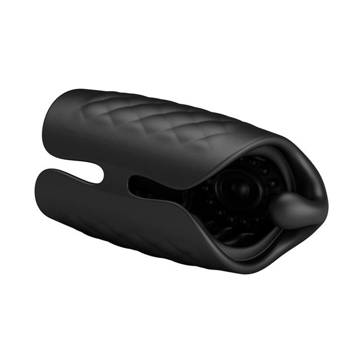 Black Glans Trainer Vibrating Male Masturbator - BM-00900T83Z - Teknashop Ltd