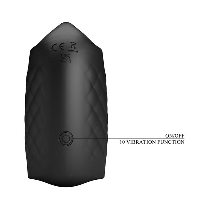 Black Glans Trainer Vibrating Male Masturbator - BM-00900T83Z - Teknashop Ltd