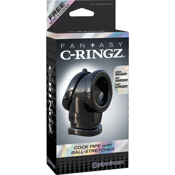 Fantasy C-Ringz Cock Pipe with Ball-Stretcher Black - PD-5922-23 - Teknashop Ltd